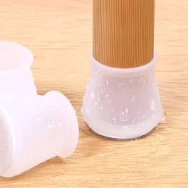 16PCS Silicone Chair Leg Cover Felt Bottom Round Square Furniture Feet Caps Floor Protector Pads for Chair Leg 