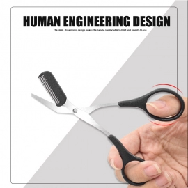 Eyebrow Trimmer Scissor Beauty Products for Women Eyebrow Scissors with Comb Stainless Steel Makeup Tools Beauty Scissors