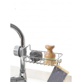 Adjustable Sink Drain Rack Sponge Storage Faucet Holder Soap Drainer Shelf Basket Organizer Kitchen Bathroom Accessories