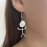 Funny Doodle Earrings For Women Hip Hop  Middle Finger Hand Gesture Character Earring Wedding Party Jewelry